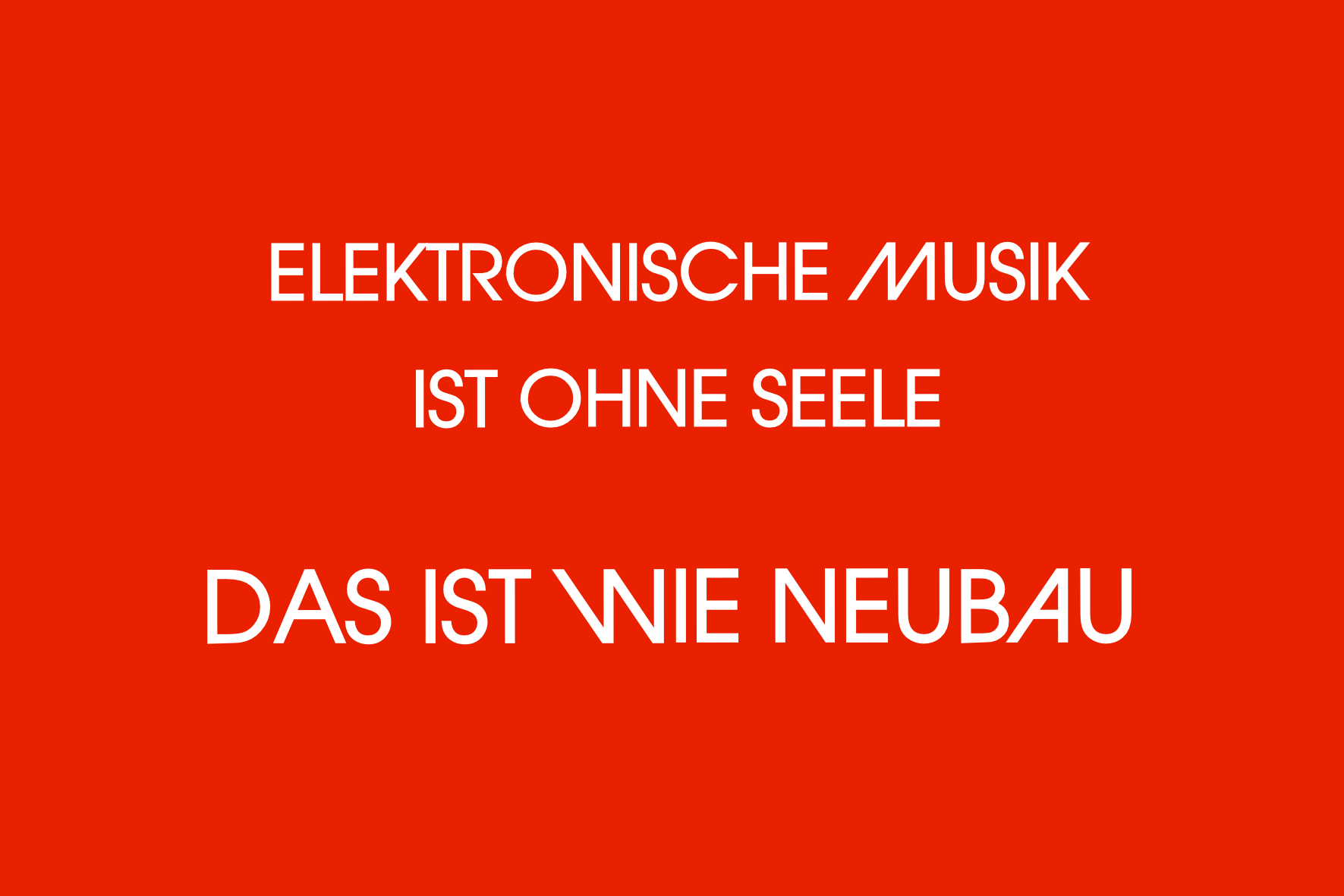 elektronische musik ist ohne seele