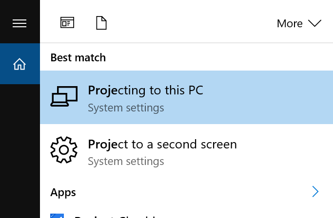 project settings